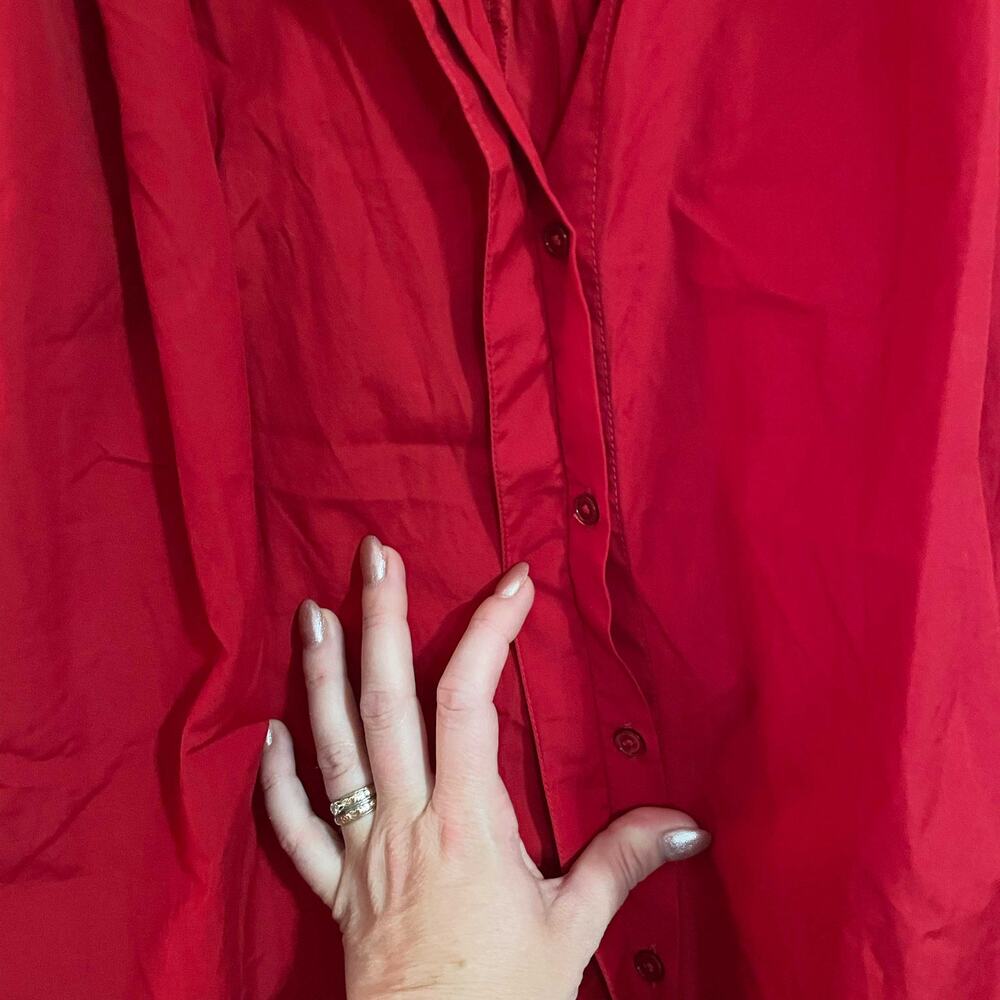 Madewell Flutter Sleeve Button-Front Mini Dress R… - image 4